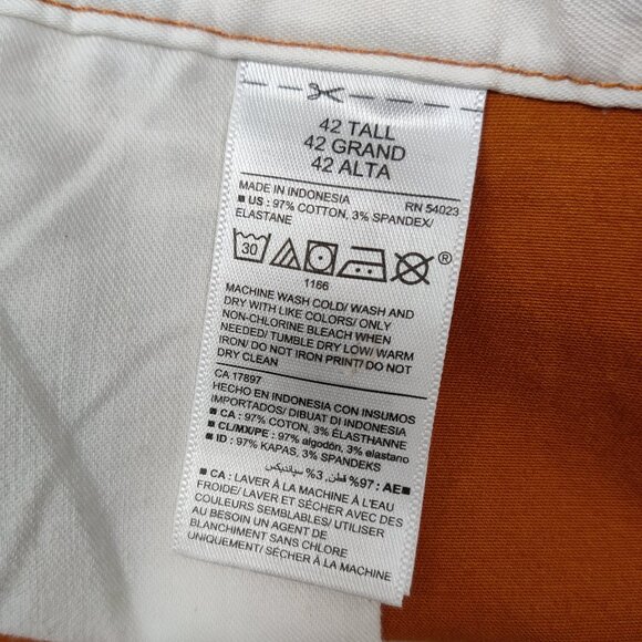 Old Navy Men's Ultimate Slim Shorts Sz 42 T Camel Brown Cotton Casual Flat Front - Picture 5 of 9